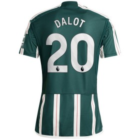 Manchester United Dalot 20 Fodboldtrøjer Udebane 2023-24 Kort ærmer